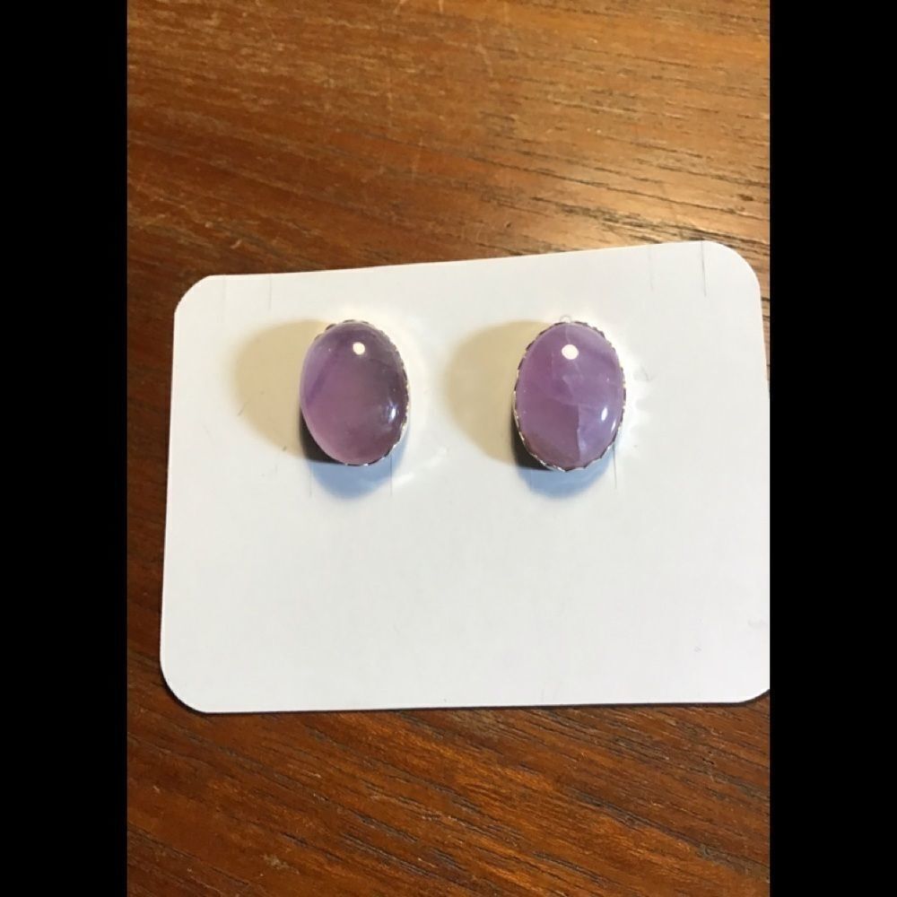 Earrings, Lavender Amethyst & Sterling Silver Earrings, NEW, Handmade